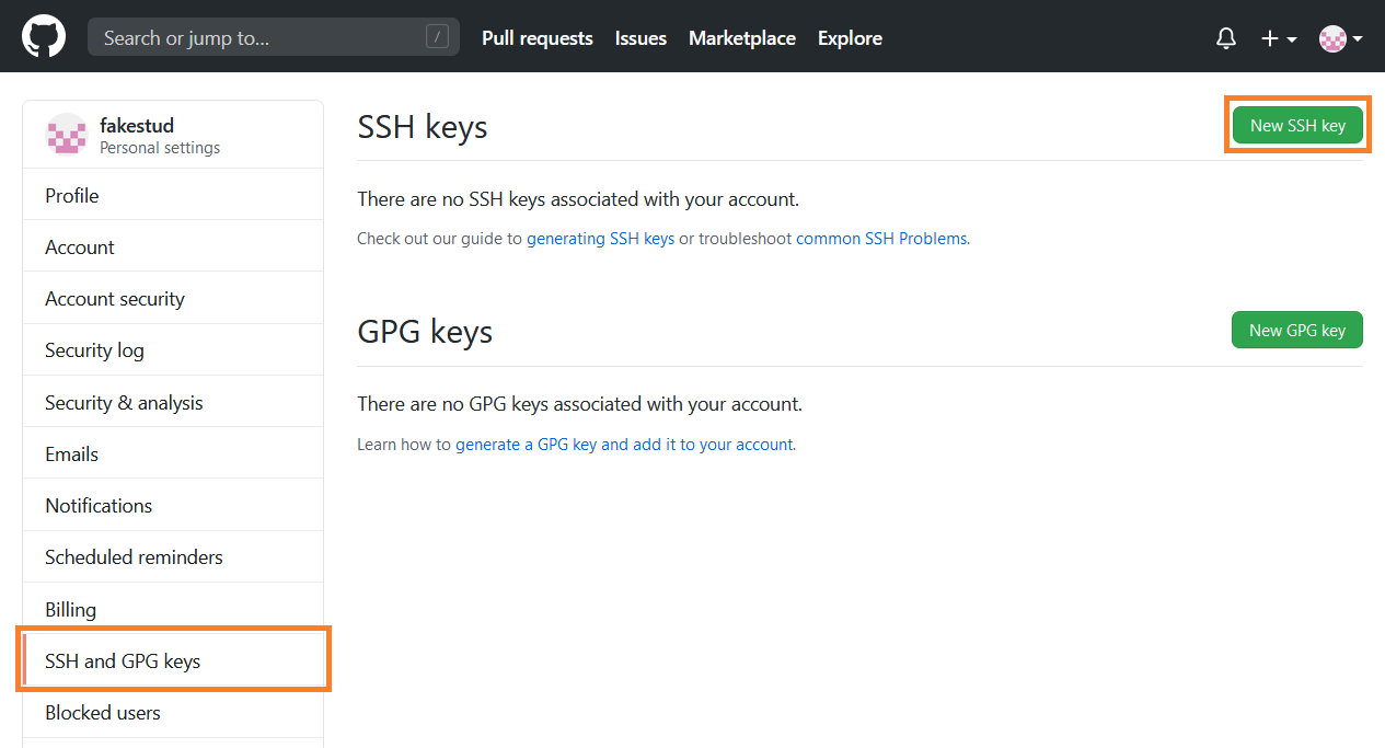 Github ssh key